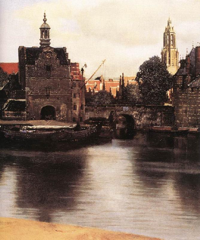VERMEER VAN DELFT, Jan View of Delft (detail) qr Sweden oil painting art